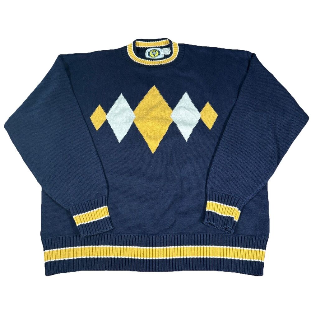 Vintage Raggs Varsity All American Men's L Pullover Crewneck Sweater USA 80s 90s - Picture 2 of 5